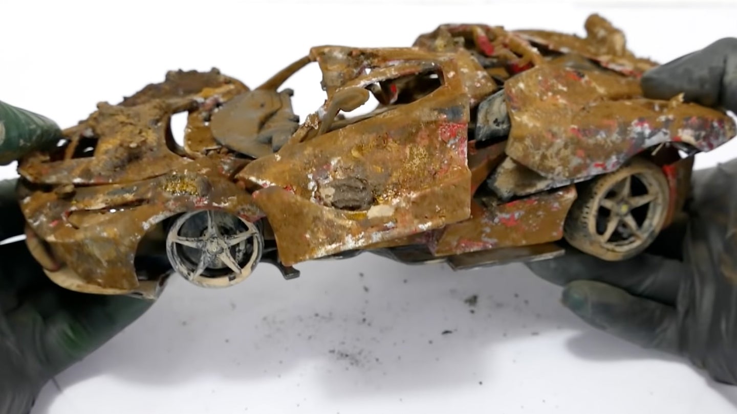 I Wish I Cared About Anything as Much as This Model Restorer Fixing a Tiny Trashed LaFerrari