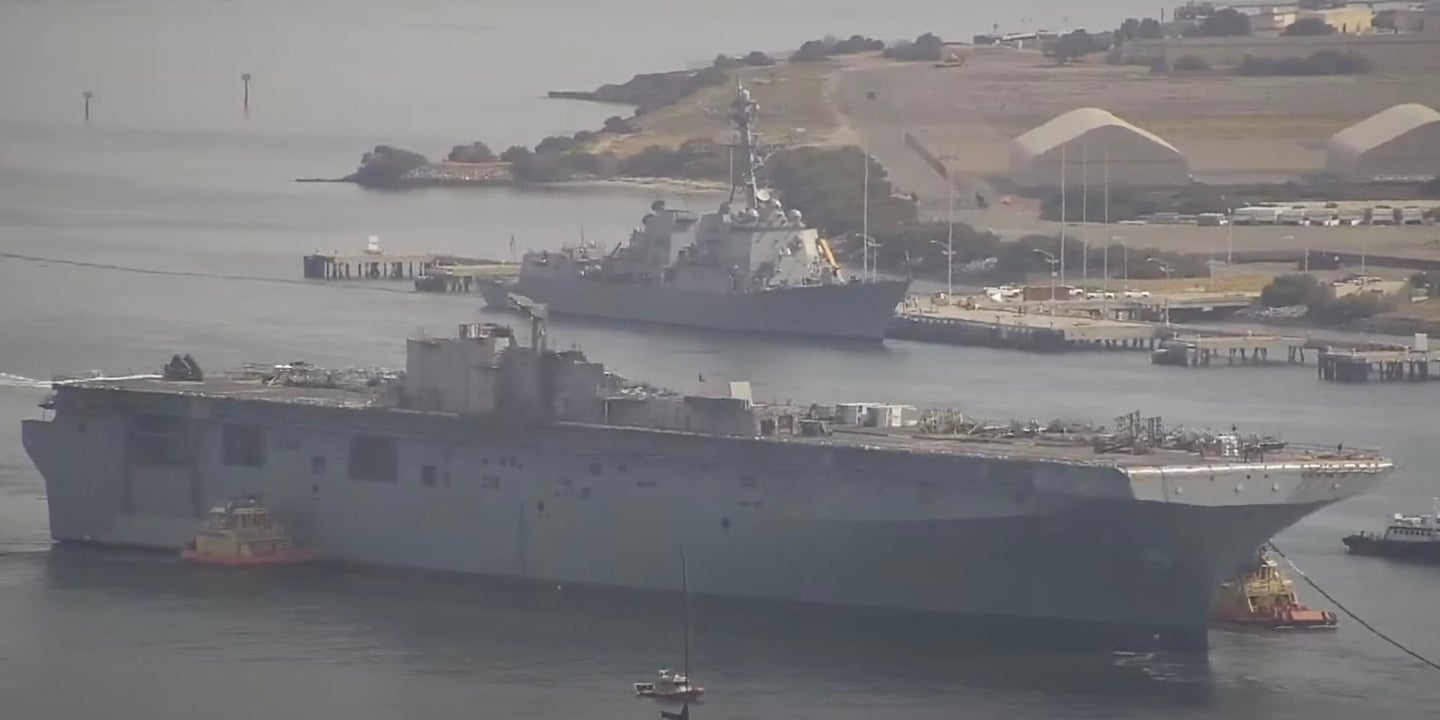 Fire Ravaged USS Bonhomme Richard Starts Its Death March To The Scrapper