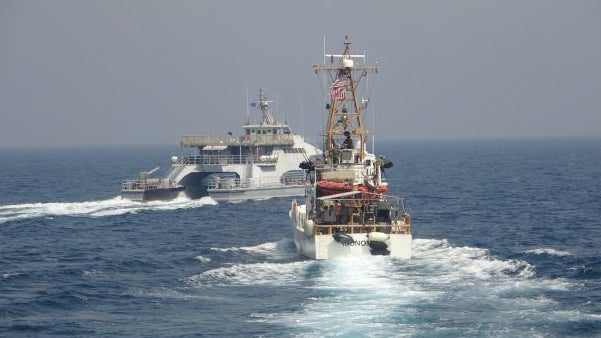 Iran’s Used Its Wacky Catamaran To Cut Off U.S. Coast Guard Ships In The Persian Gulf