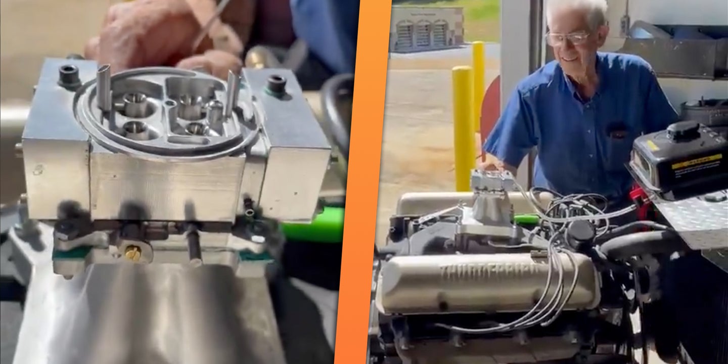 NASCAR Legend Handbuilt a Miniature Carburetor That Works on a Full-Size Ford V8