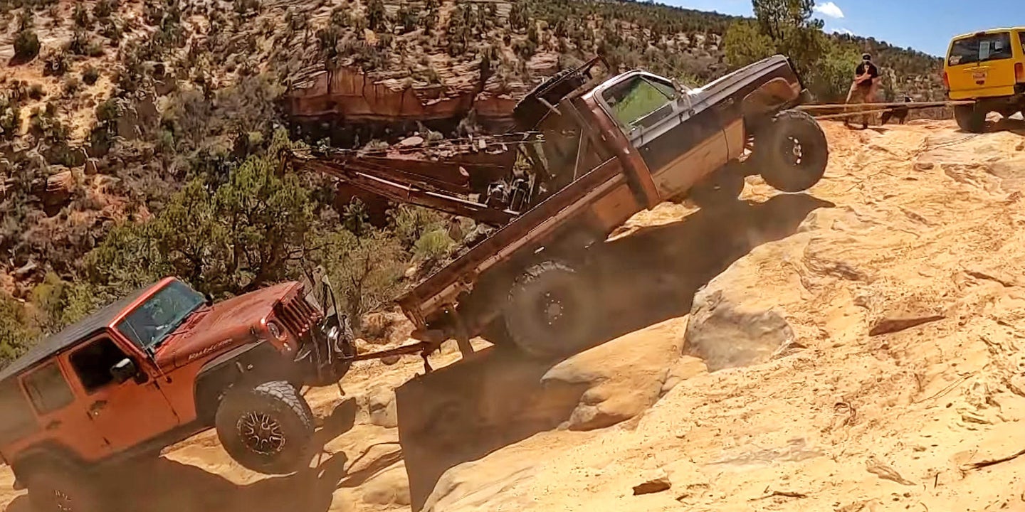 Wild Rescue of a Dead Jeep from the Bottom of a Utah Canyon Must Be Seen to Be Believed