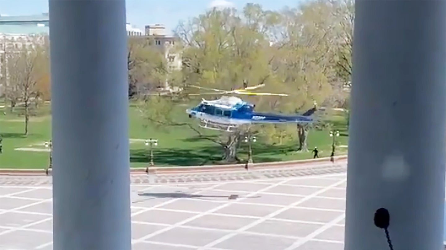 Park Police Helicopter Makes Dramatic Landing Outside US Capitol After Car Rams Barrier (Updated)