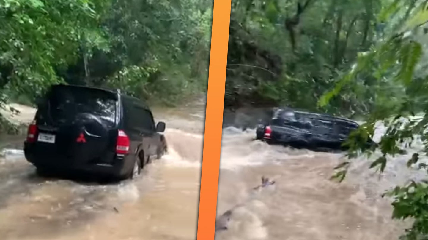 Attempted River Crossing In a Mitsubishi Montero Couldn’t Have Gone Any Worse