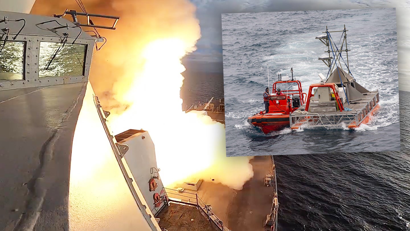 Navy SM-6 Missile Successfully Hit A Target Barge During Big Manned-Unmanned Teaming Test