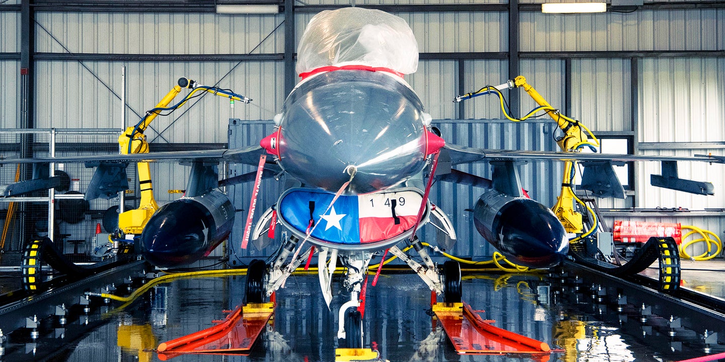 F-16s Are Now Getting Washed By Robots