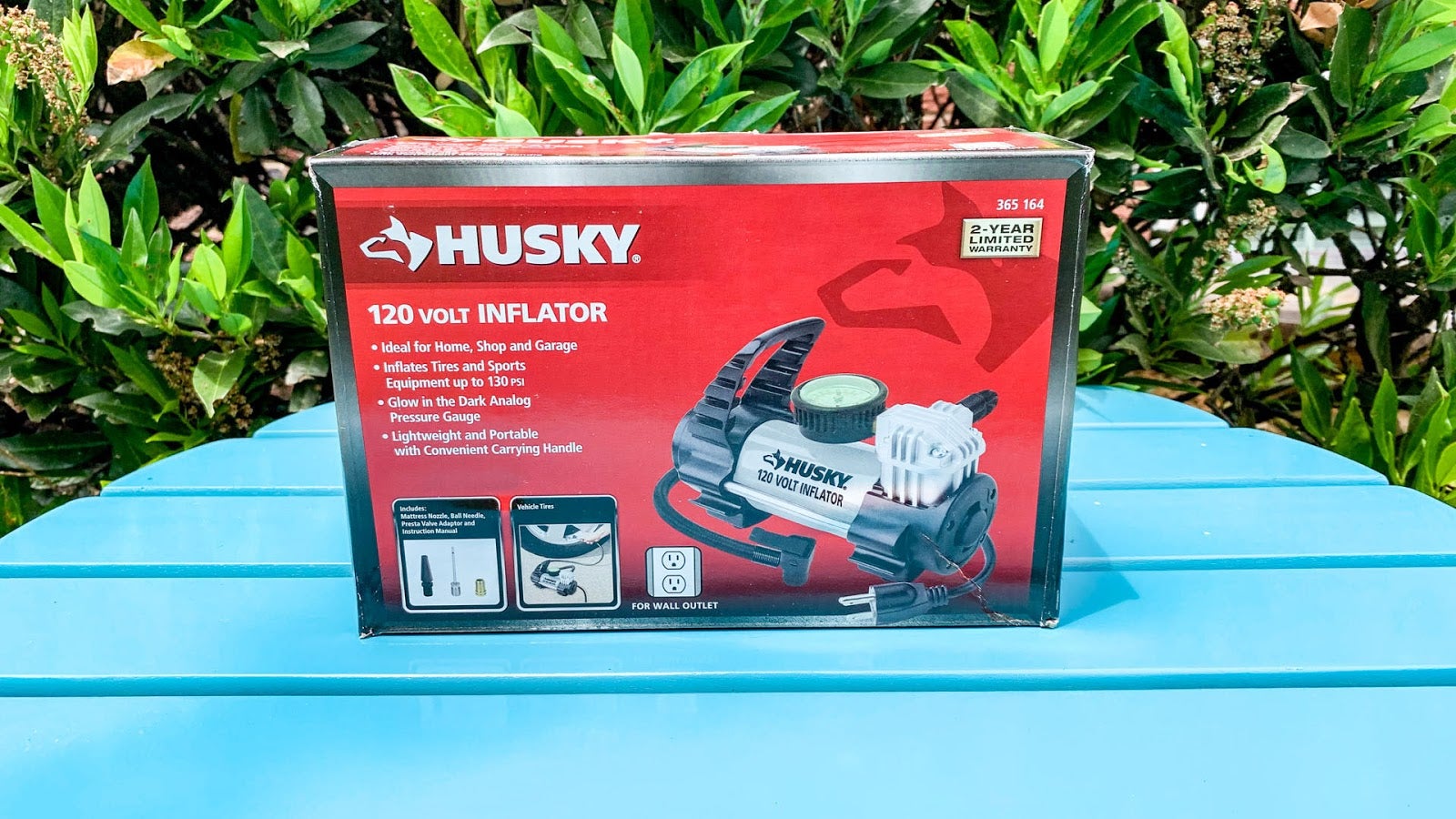 Light Weight 365164 Husky Inflator 120-Volt 130 PSI Portable Air Compressor 
