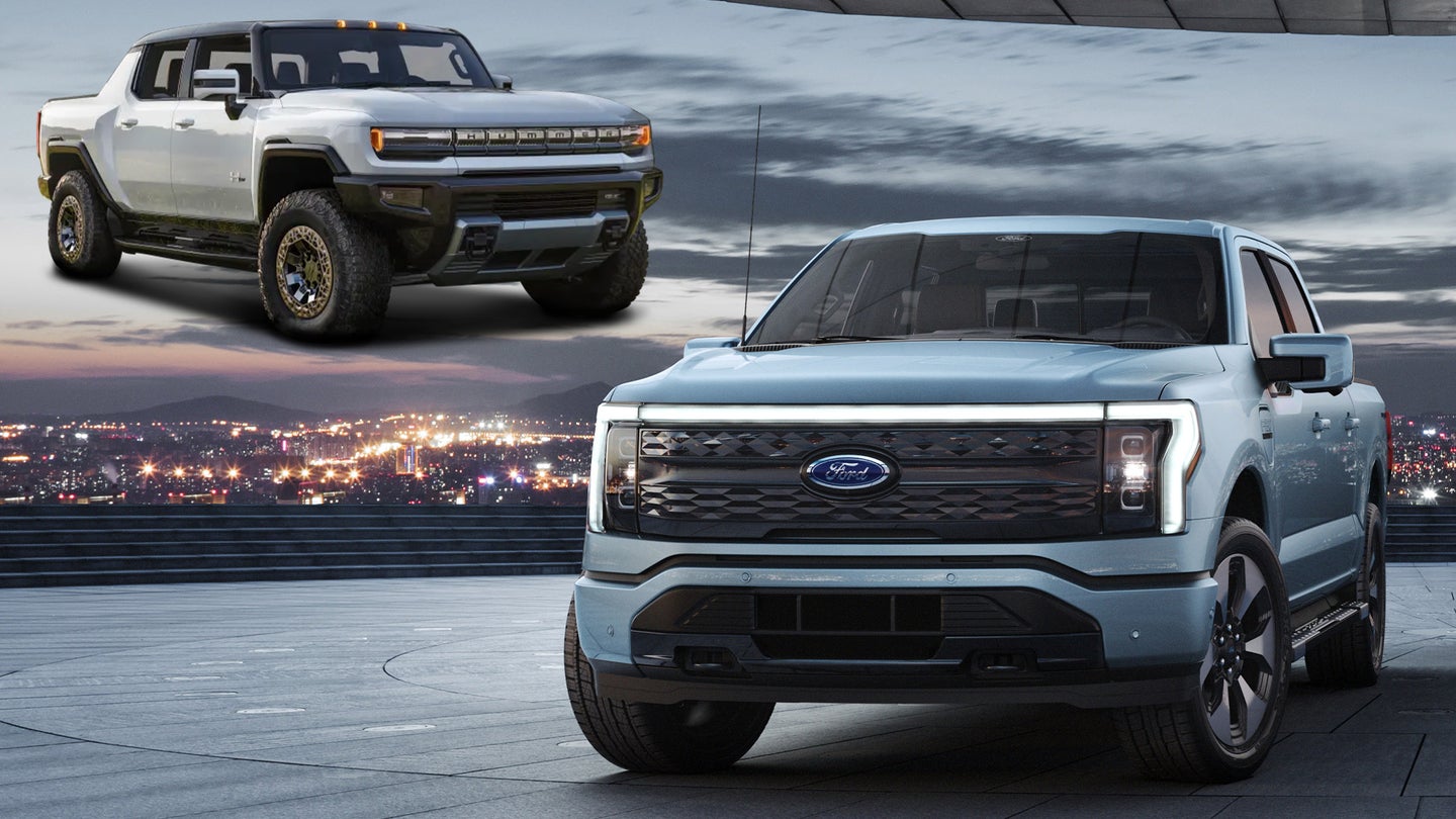 How the Electric Ford F-150 Lightning Compares to the GMC Hummer EV