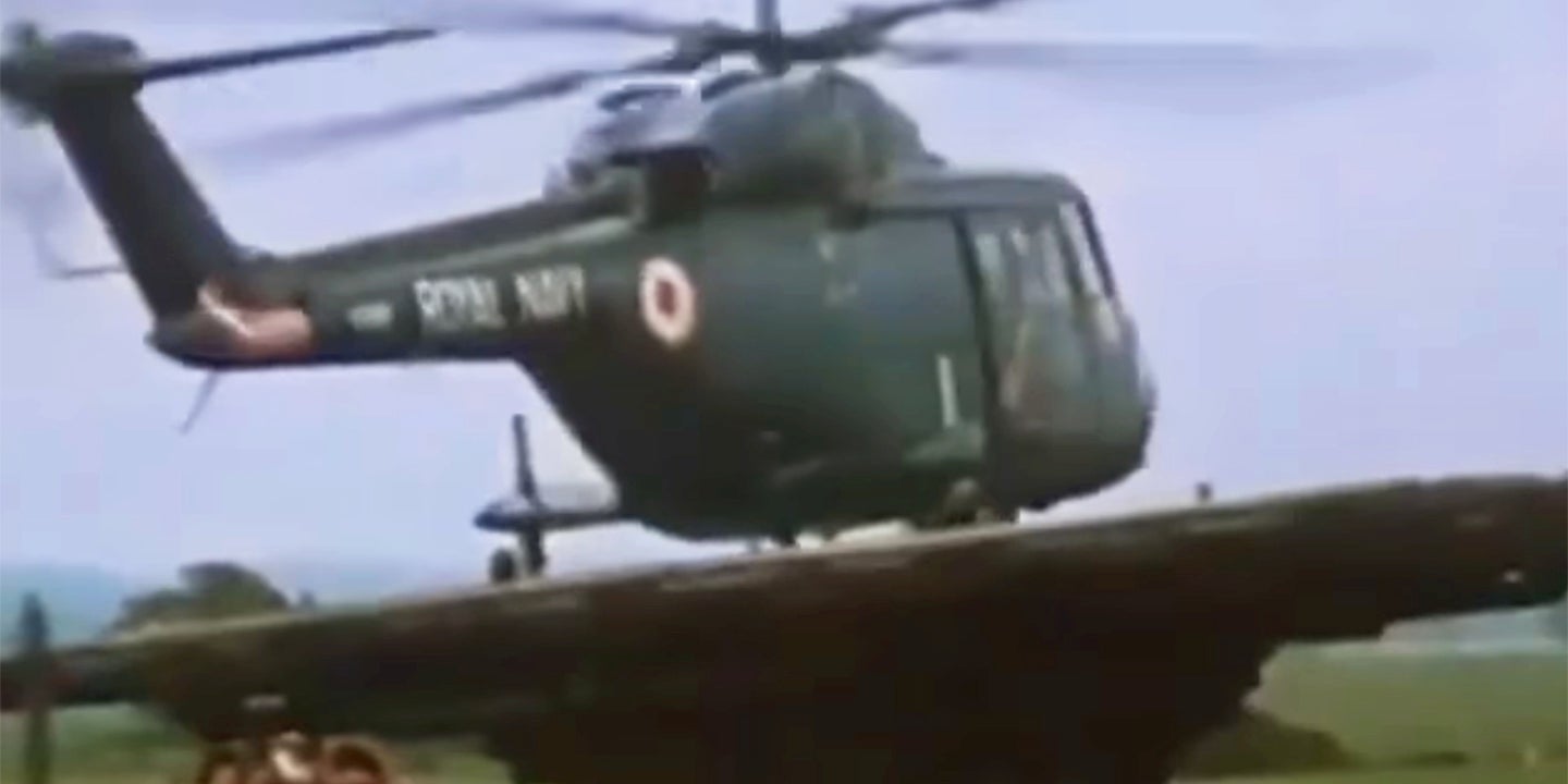 Watch This Lynx Helicopter Land On A Crazy Mock Pitching Flight Deck