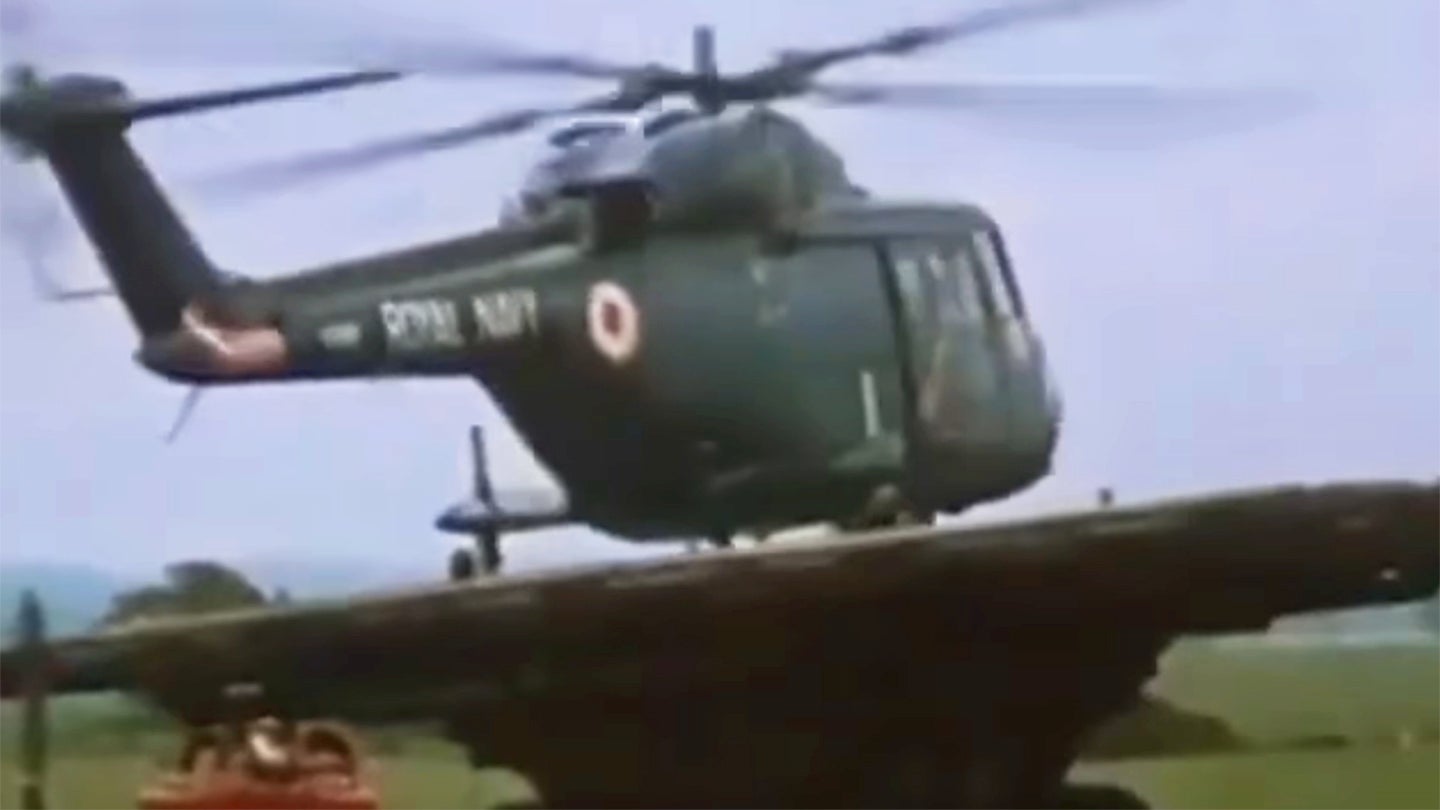 Watch This Lynx Helicopter Land On A Crazy Mock Pitching Flight Deck