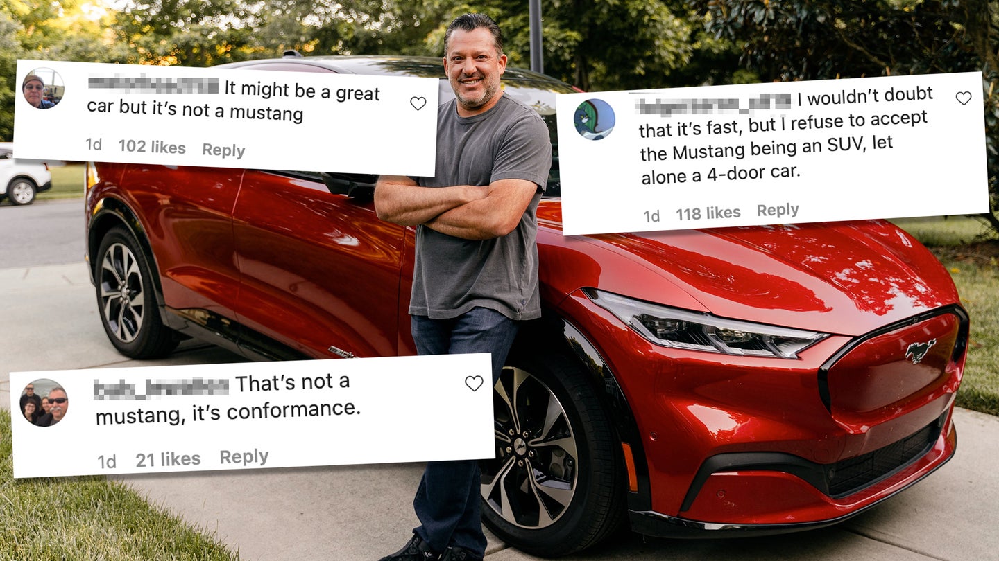 The Comments on Tony Stewart’s Ford Mustang Mach-E Ad Are So Damn Predictable