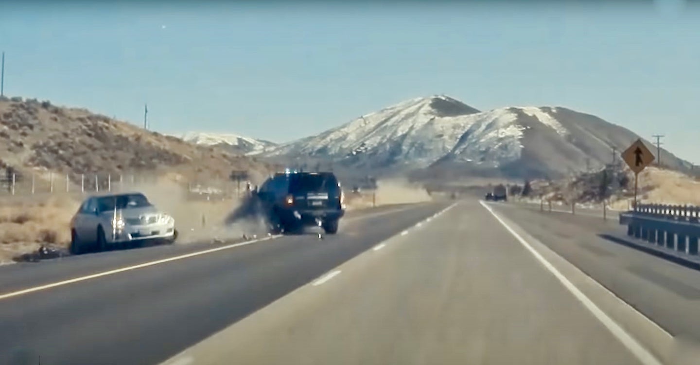 Watch an Oregon State Trooper Risk His Life to Take Out a Wrong-Way Camry Driver