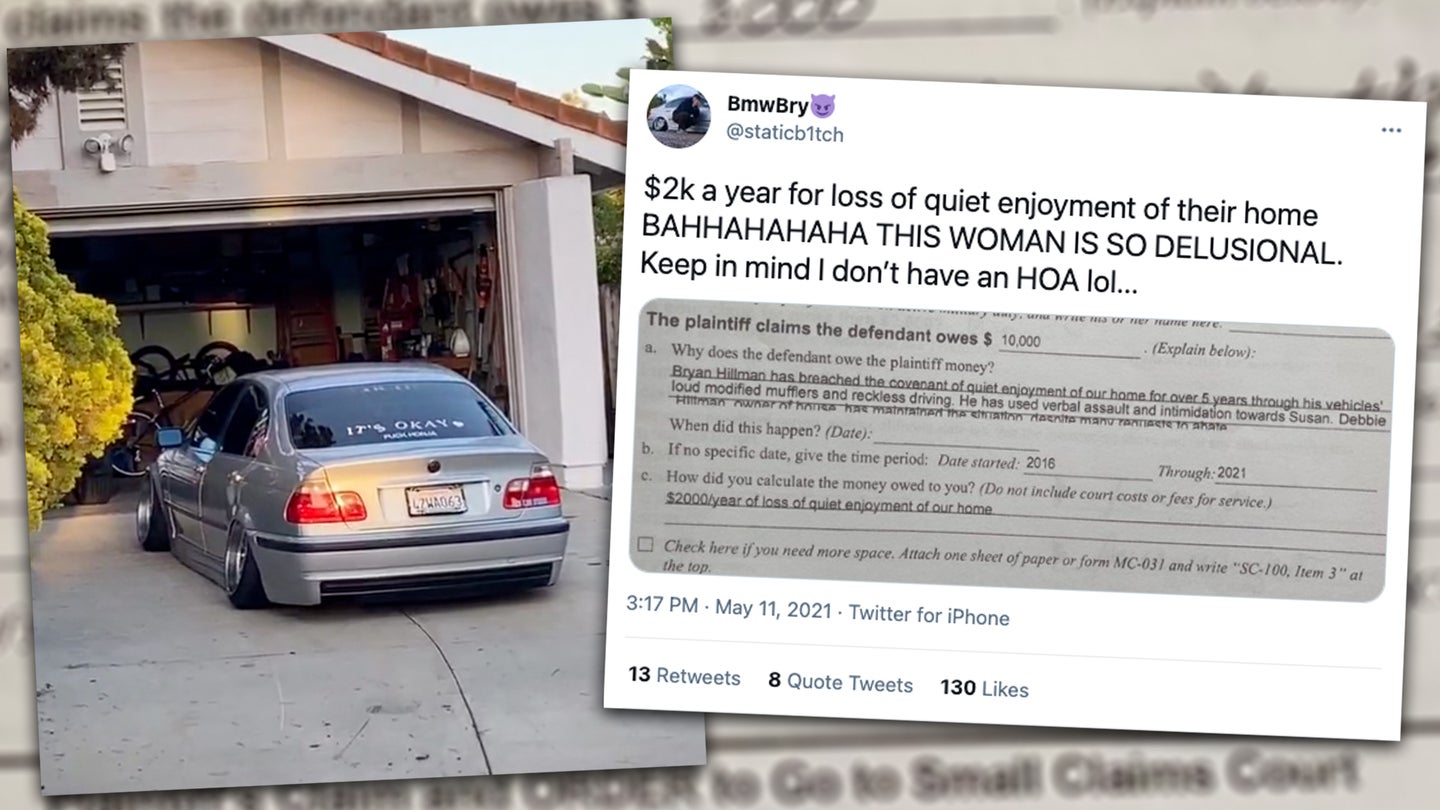 California BMW Owner Sued by Neighbors for Loud Exhaust, Risky Driving