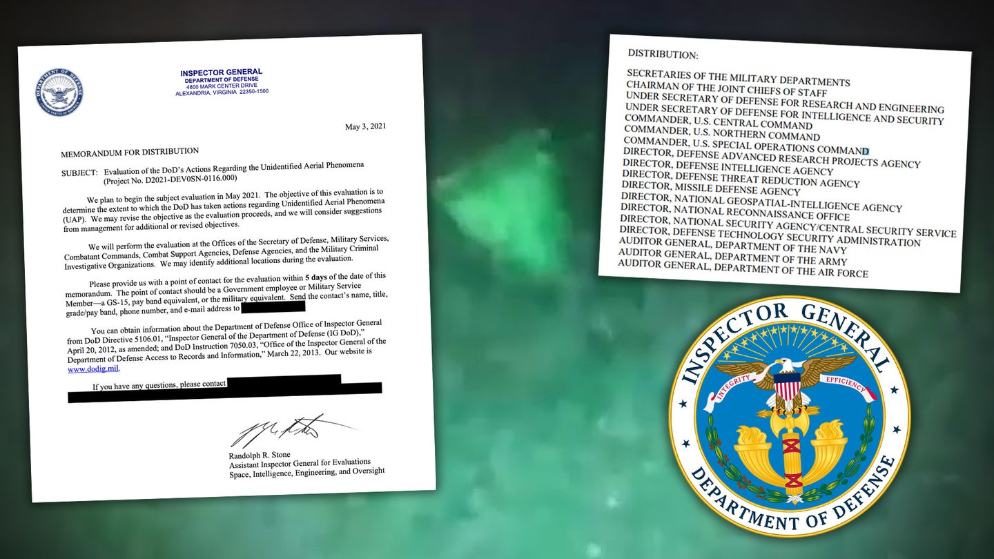 Probe Into Handling Of UFO Encounters Launched By Pentagon&#8217;s Inspector General