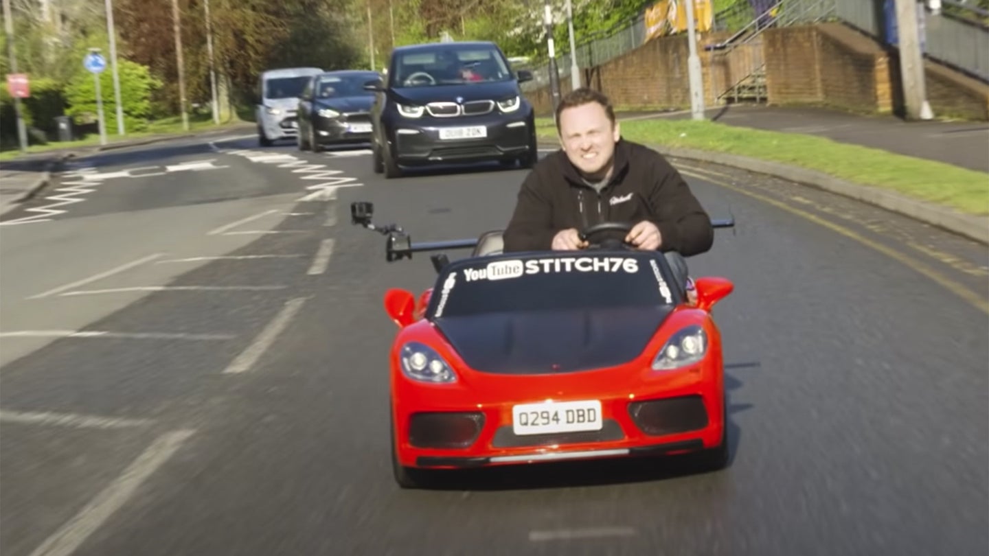 British Man Builds a Road-Legal Power Wheels and Drives It Literally Everywhere