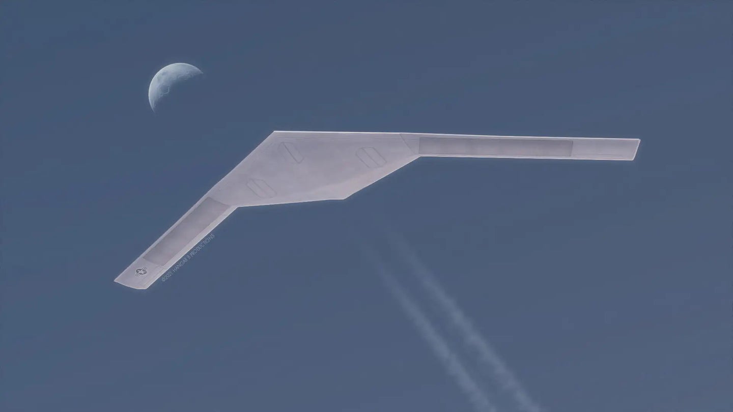 An artist's conception of what the so-called RQ-180 stealth drone might look like based on publicly available information.