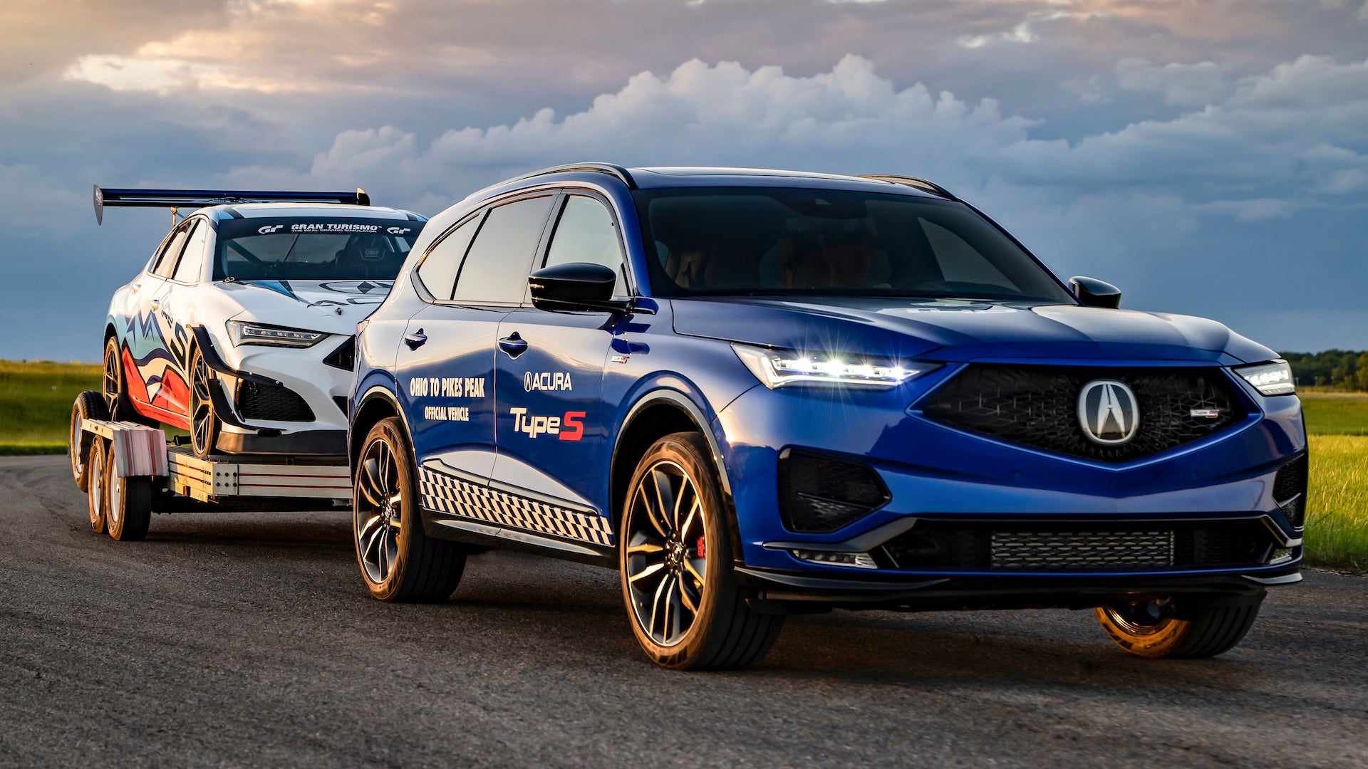 2022 Acura MDX Type S Is Towing a TLX Pikes Peak Race Car From Ohio to