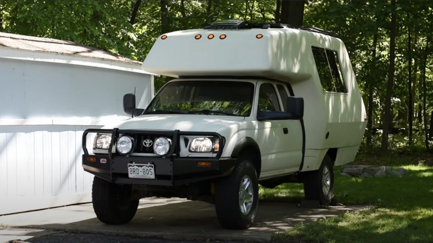 There&#8217;s a 1978 Toyota Chinook Camper Attached to This 2001 Tacoma