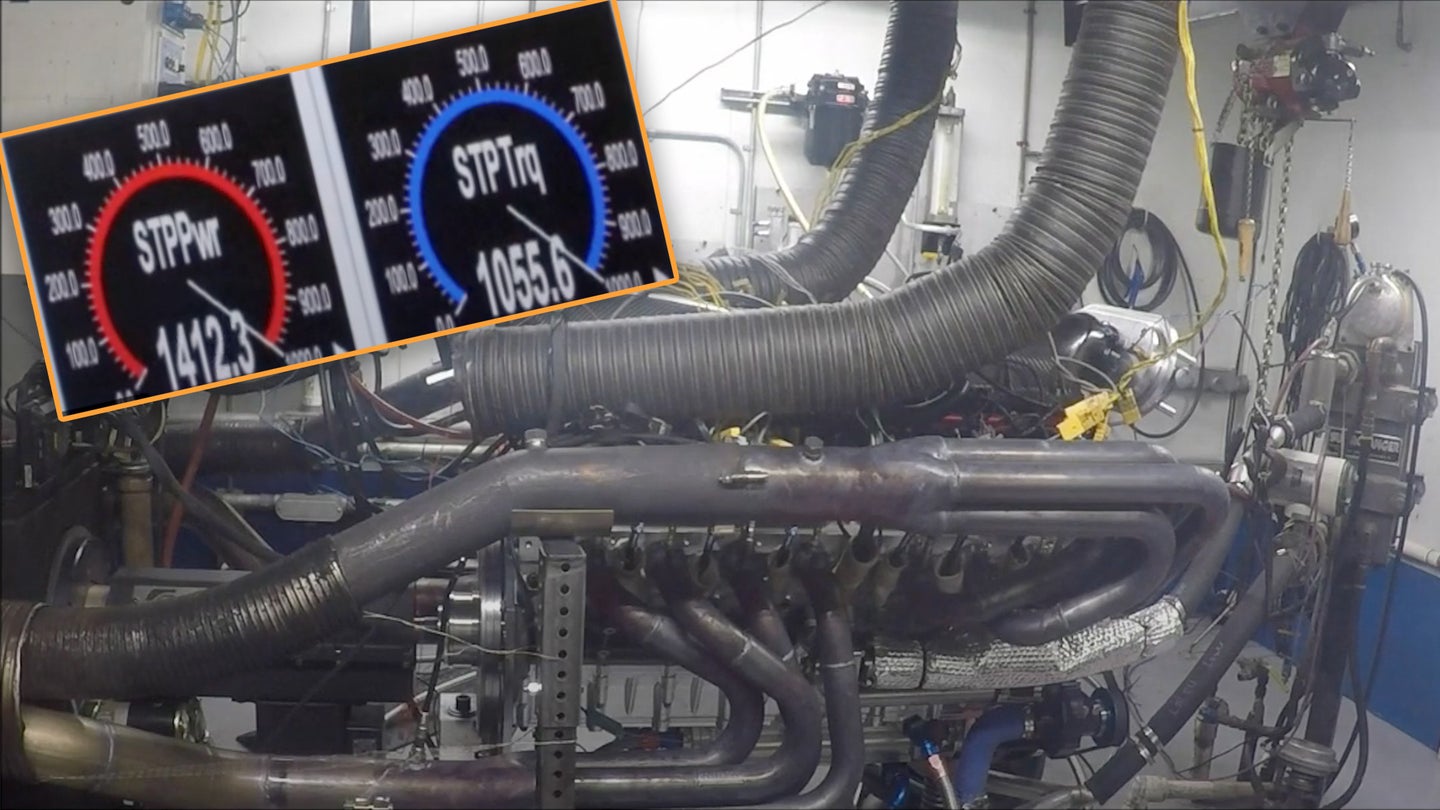 Listen to a 14-Liter, Naturally Aspirated V16 Blow Past 1,400 HP on the Dyno