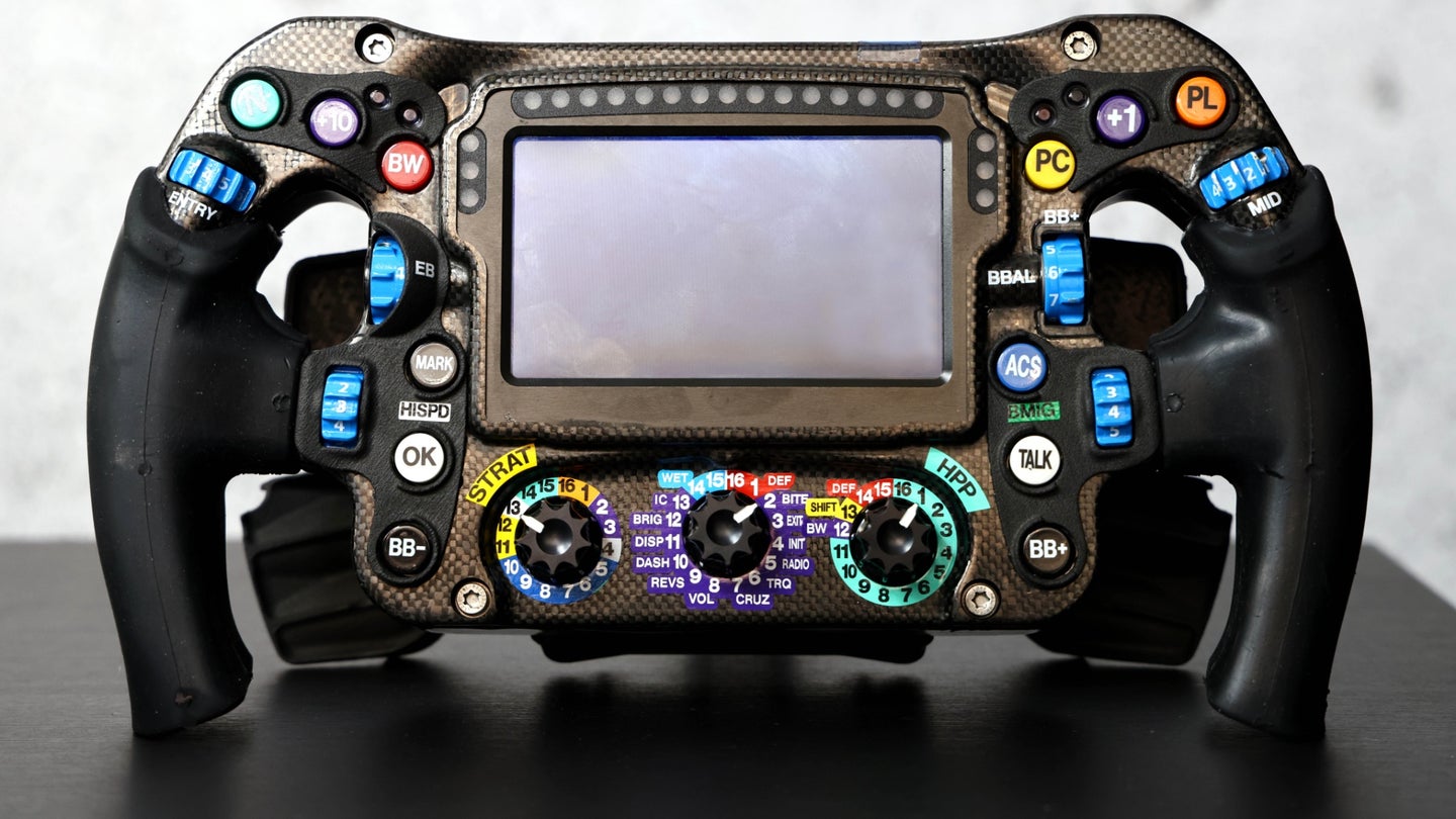 Mercedes-AMG's current F1 steering wheel.