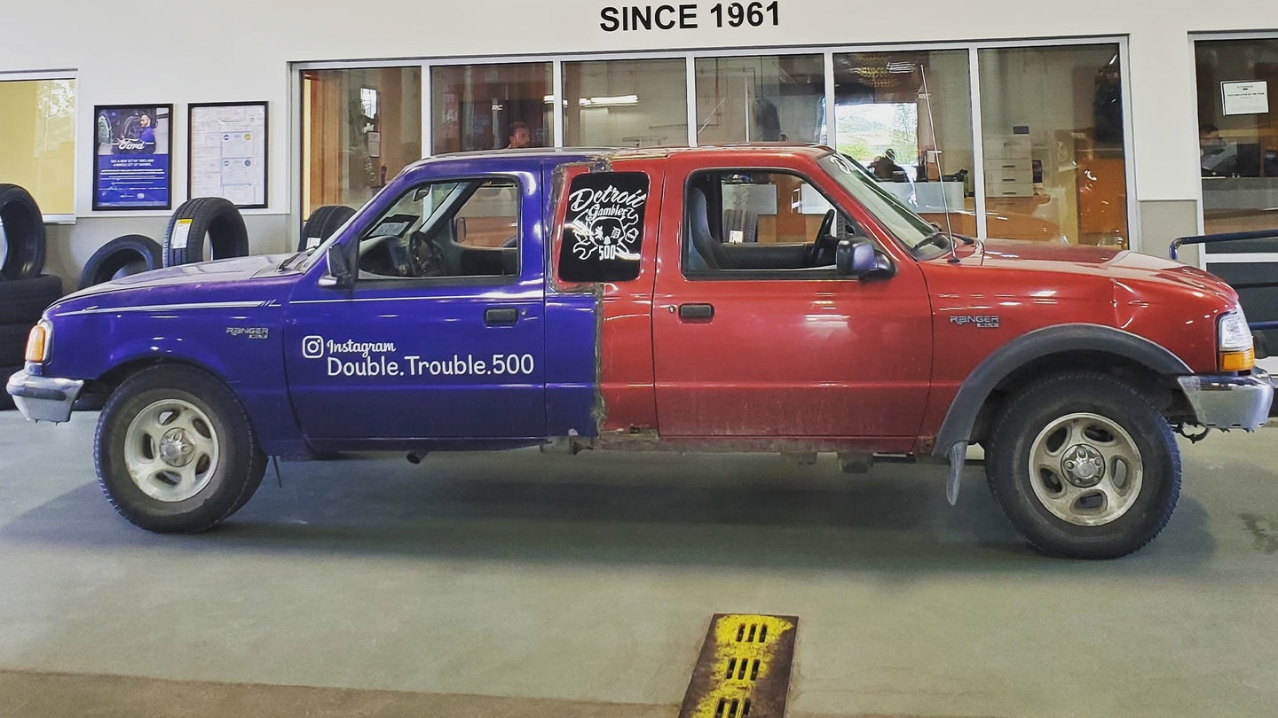 Two-Headed Ford Ranger Rally Truck Proves You Can Do a Lot With Three Days and $500