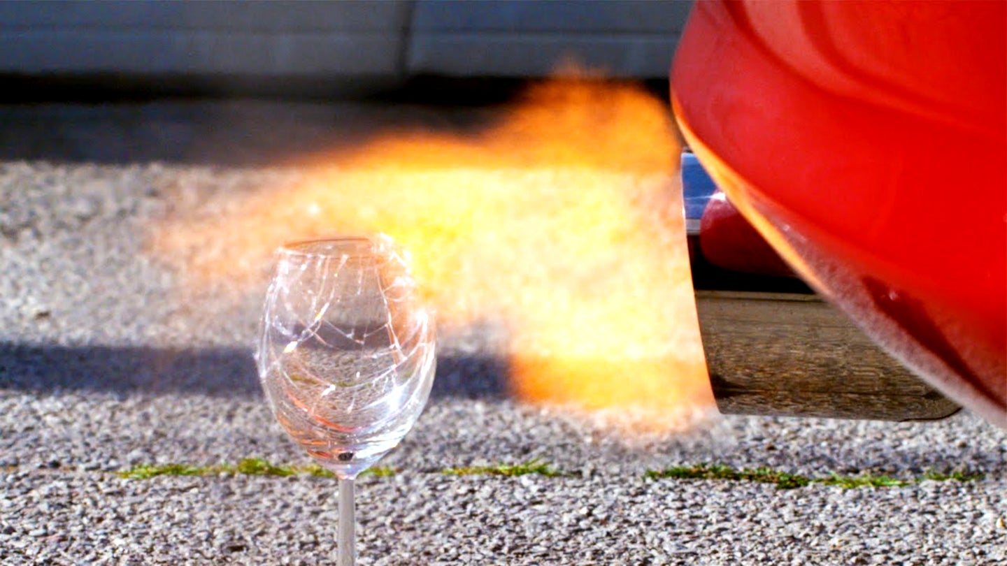 Watch a Toyota Supra’s Exhaust Shatter a Glass in Slow Motion