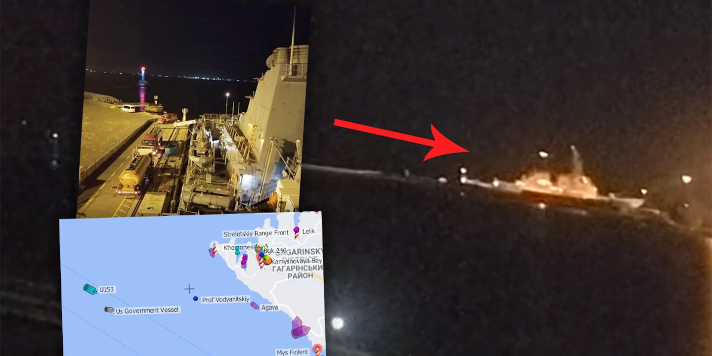 U.S. Destroyer Shows Up Right Off Crimea On Vessel Tracking Sites But It Never Left Port (Updated)