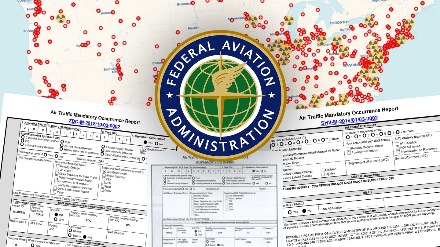 UFO FAA Database Incidents