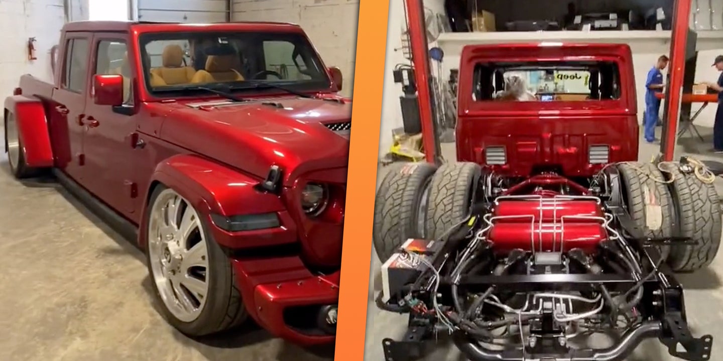 Slammed Jeep Gladiator Dually Took Some Serious Fabrication