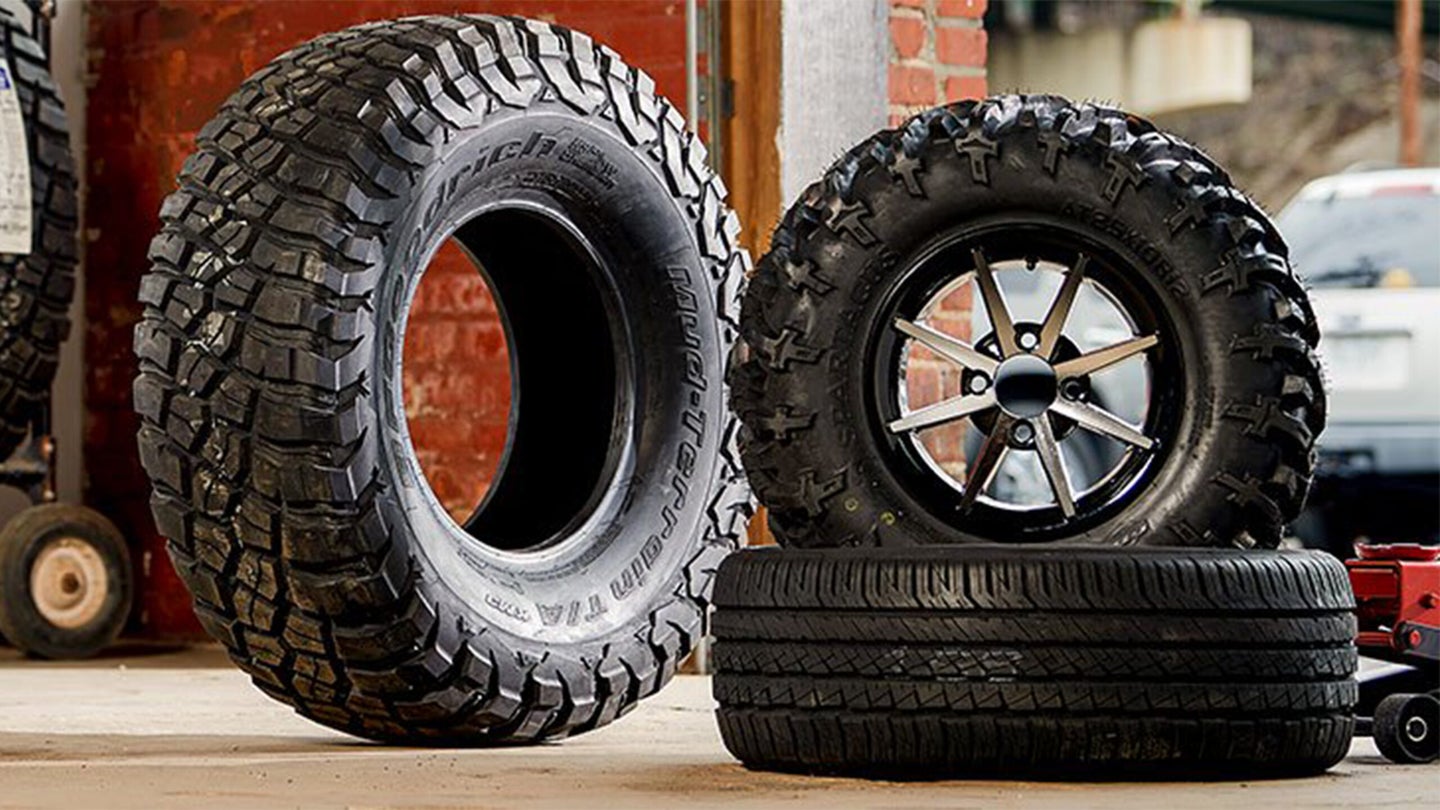 tires in a garage