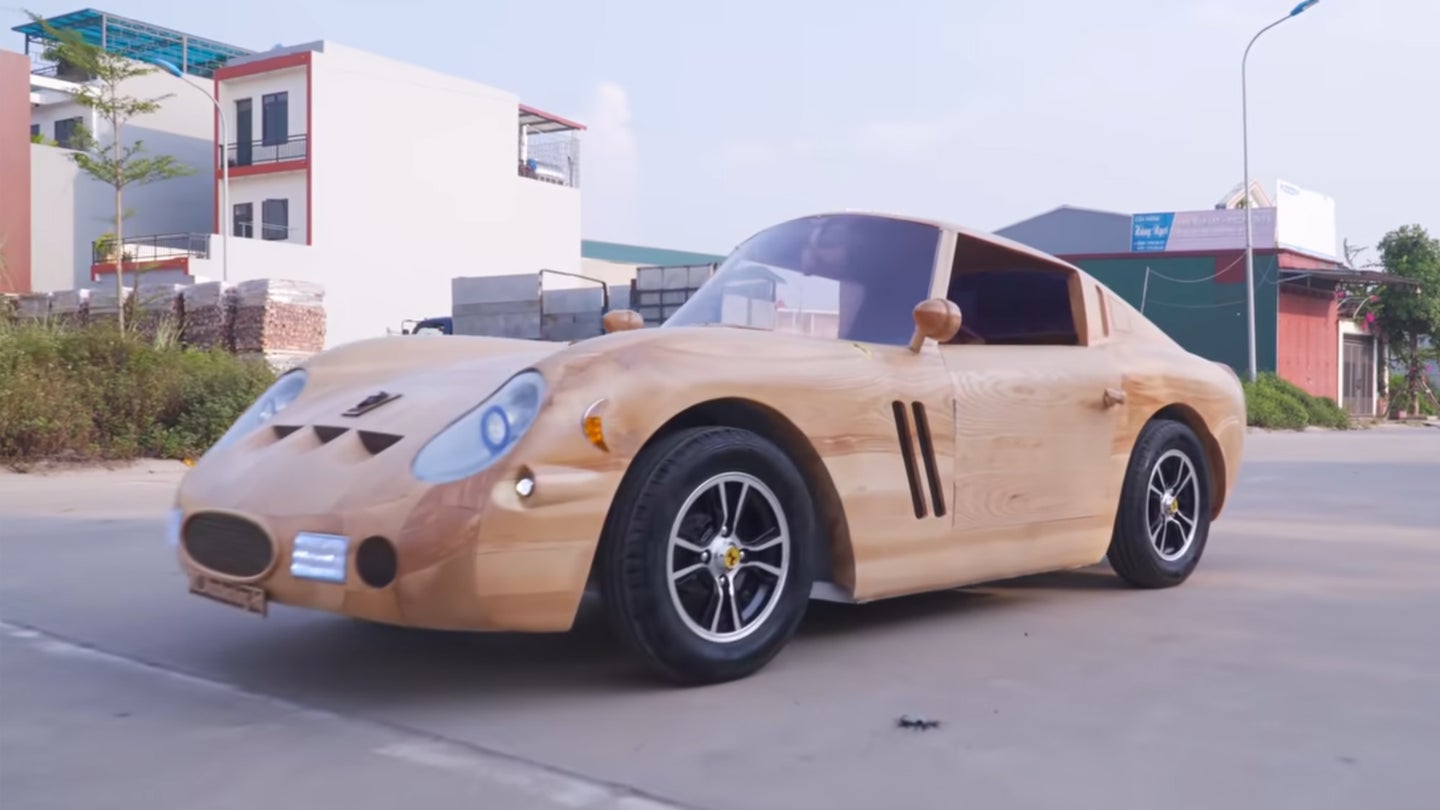 Building This Drivable Ferrari 250 GTO Out of Wood Took 70 Days