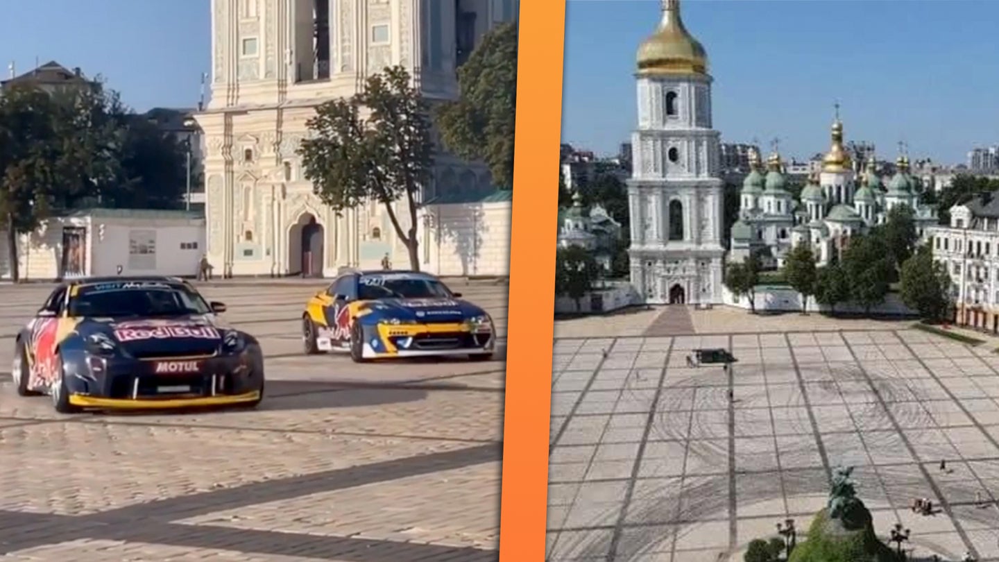 Red Bull Drift Cars Confiscated After Unauthorized Promo Shoot at Ukrainian Cathedral