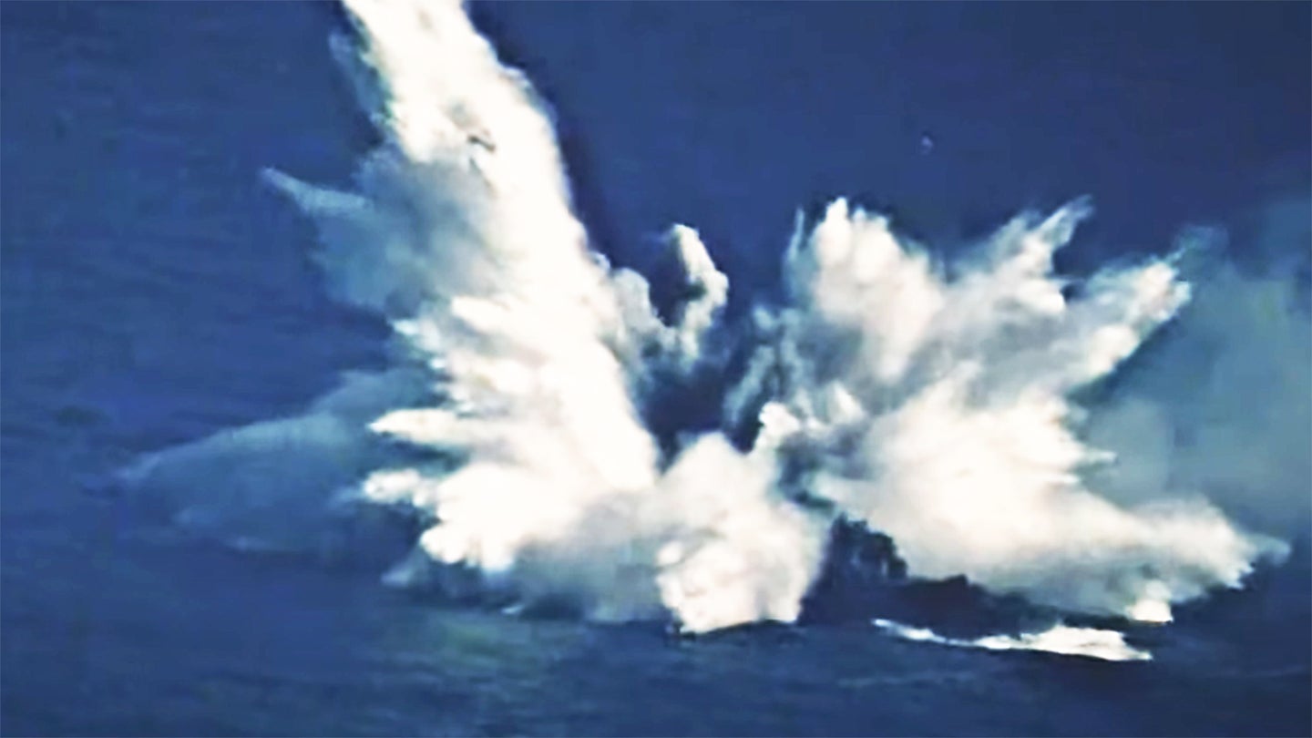 Watch The Ex-USS Ingraham Frigate Get Its Back Broken By A Torpedo