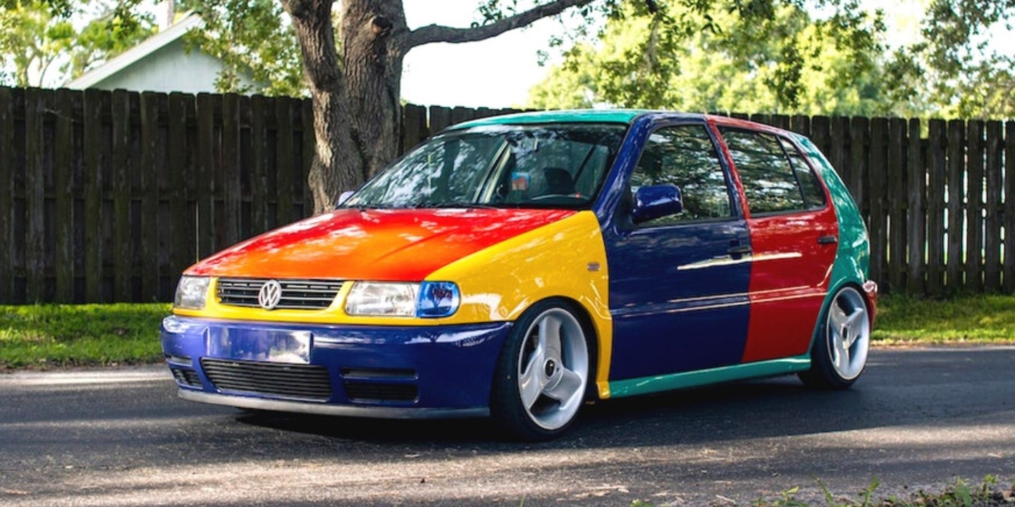 Rare Rainbow-Bodied 1996 Volkswagen Polo Harlekin Import for Sale
