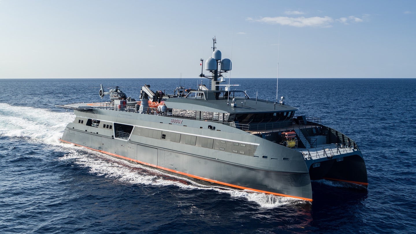 216-Foot Toy Hauler Yacht Makes Transporting Helicopters and Submarines Very Simple