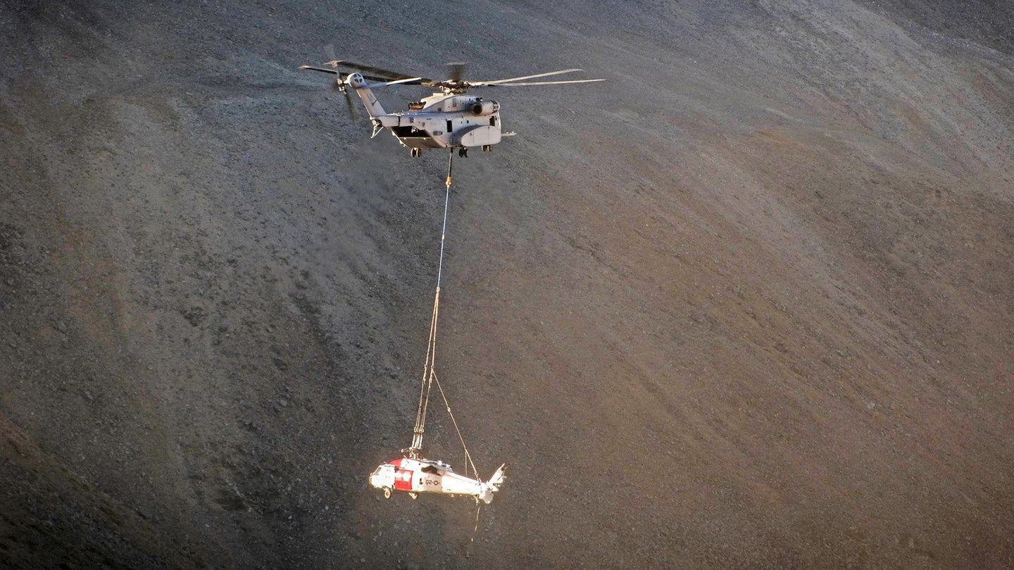 Marines&#8217; CH-53K King Stallion Lifts Stricken MH-60 Seahawk In Its First Real-World Mission