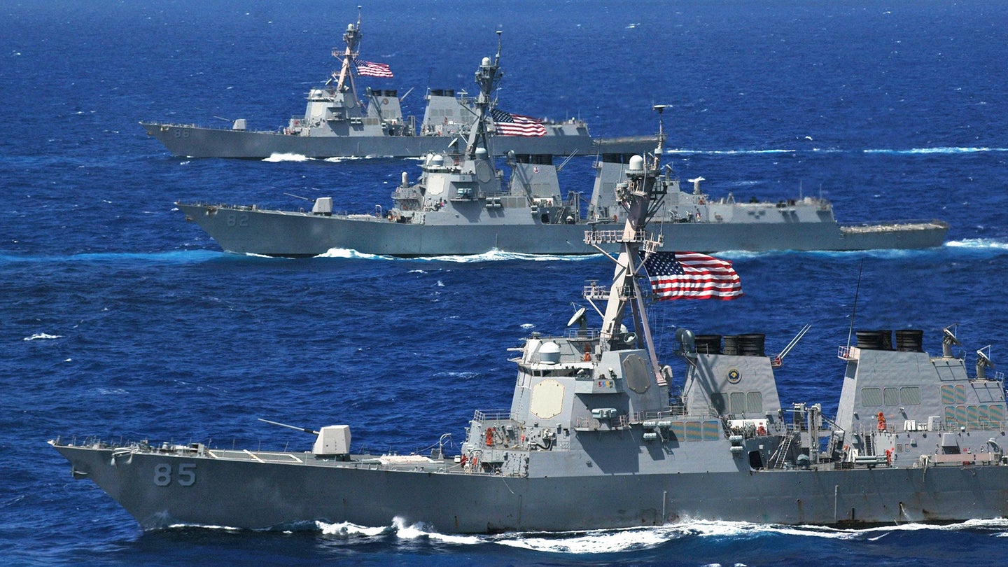 US Navy Arleigh Burke class destroyers.