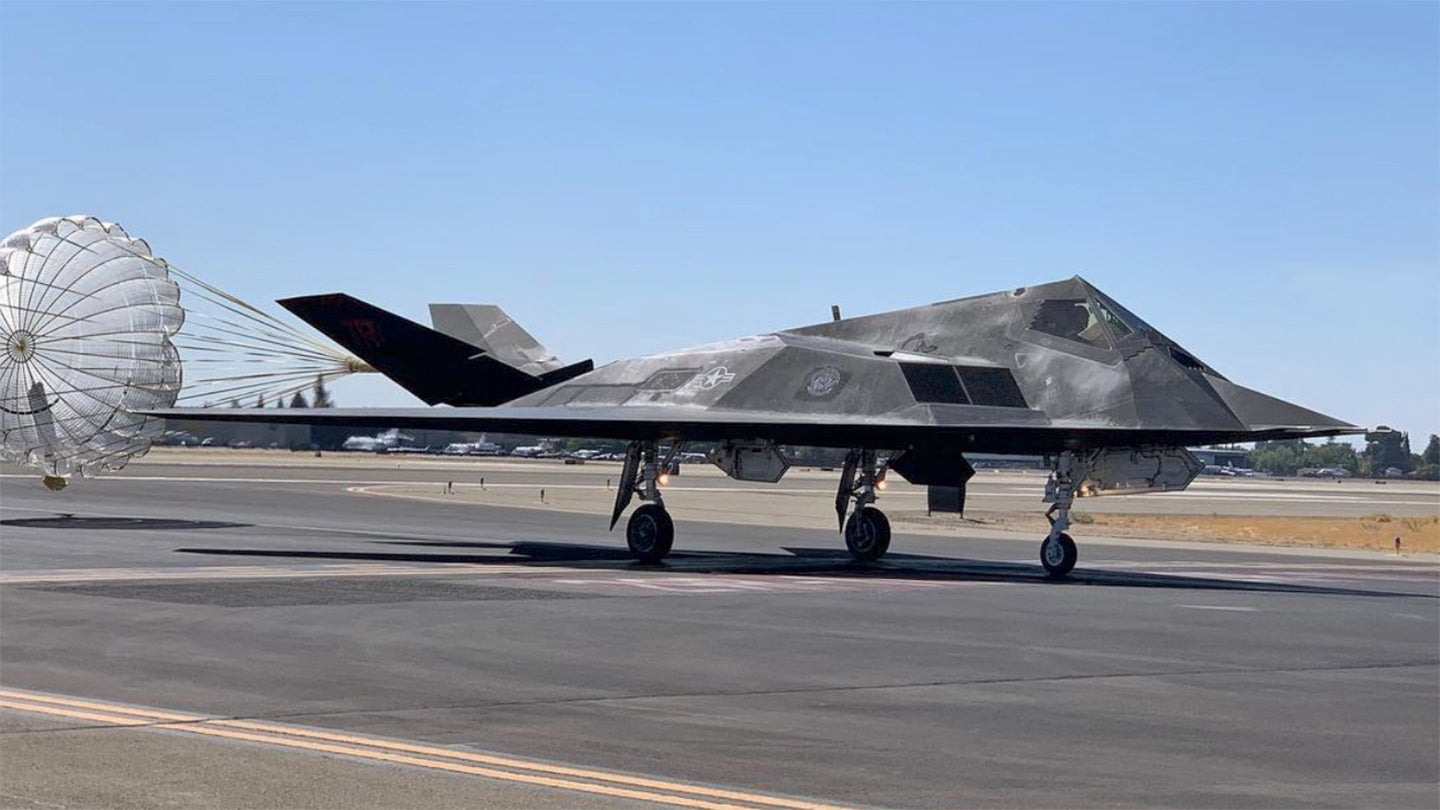 F-117s Make Surprise Appearance At Fresno Airport To Train Against Local F-15s