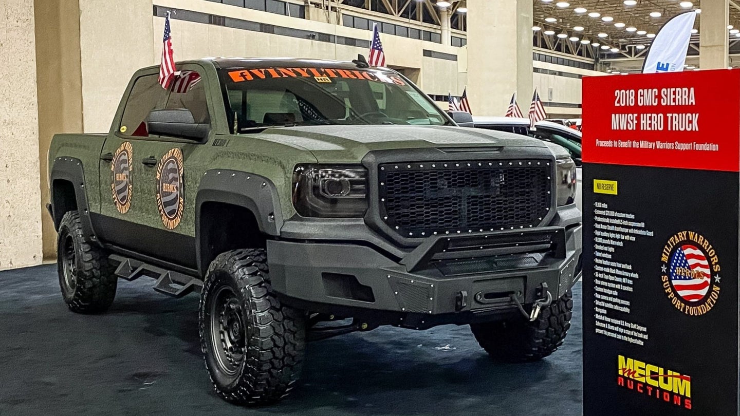 Four Military Vets Upgraded and Wrapped a GMC Truck to Help One of Their Own