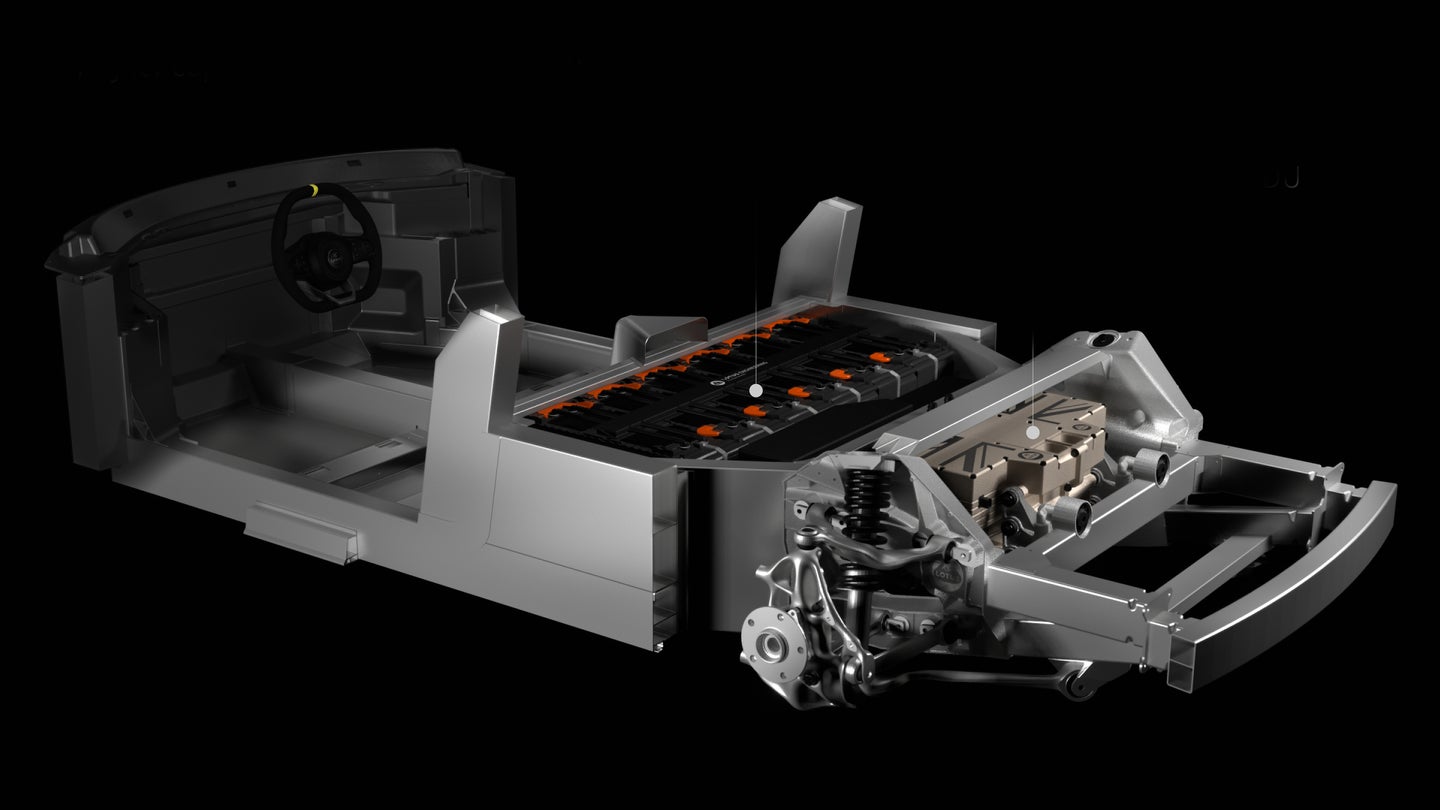 Lotus&#8217; New 872-HP EV Platform Can Stack Batteries in a Mid-Engine Config
