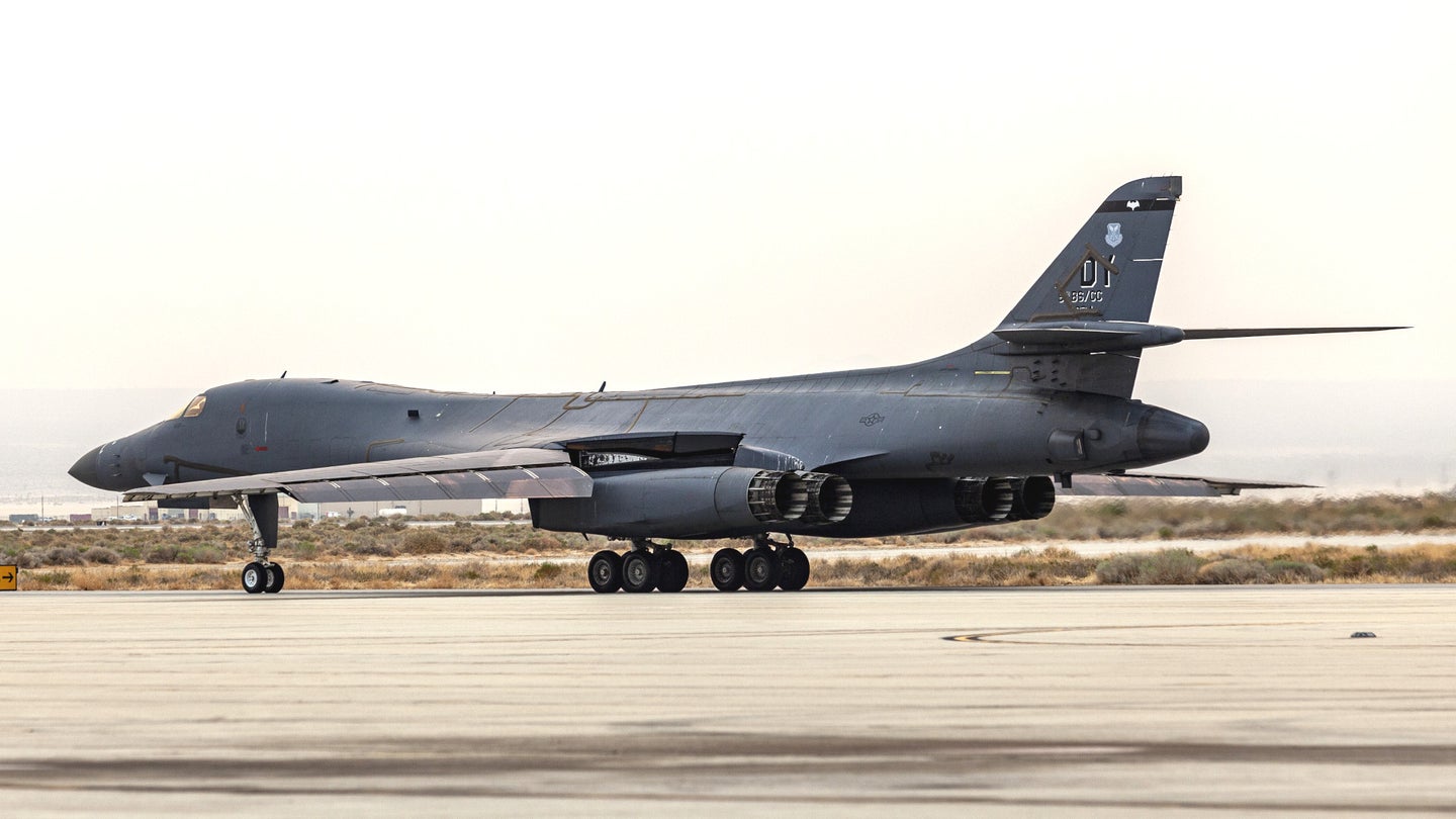 The last of a group of 17 B-1Bs slated for retirement leaves for the Bone Yard in September 2021.