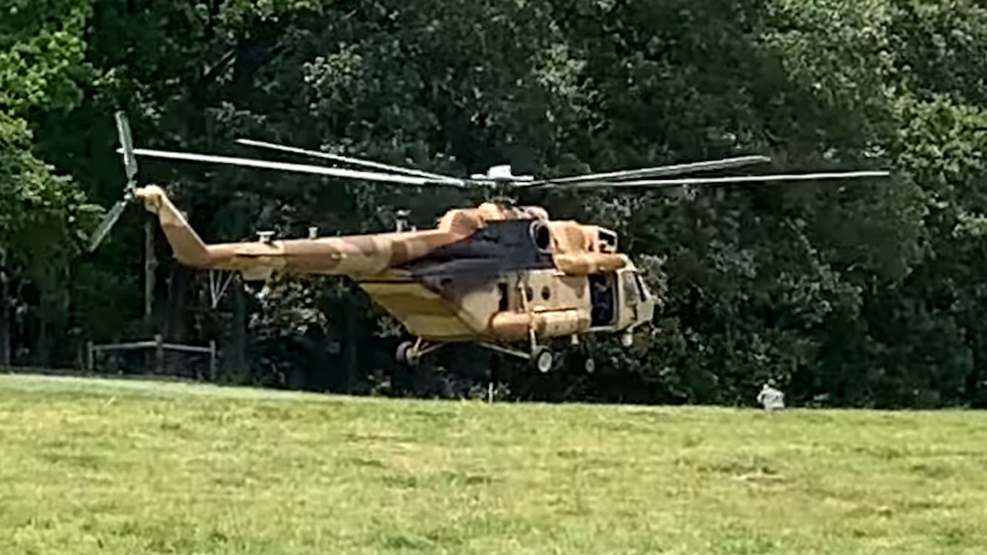 Russian-Made Mi-17 Helicopter Flown By Secretive U.S. Unit Lands In Farmer&#8217;s Field