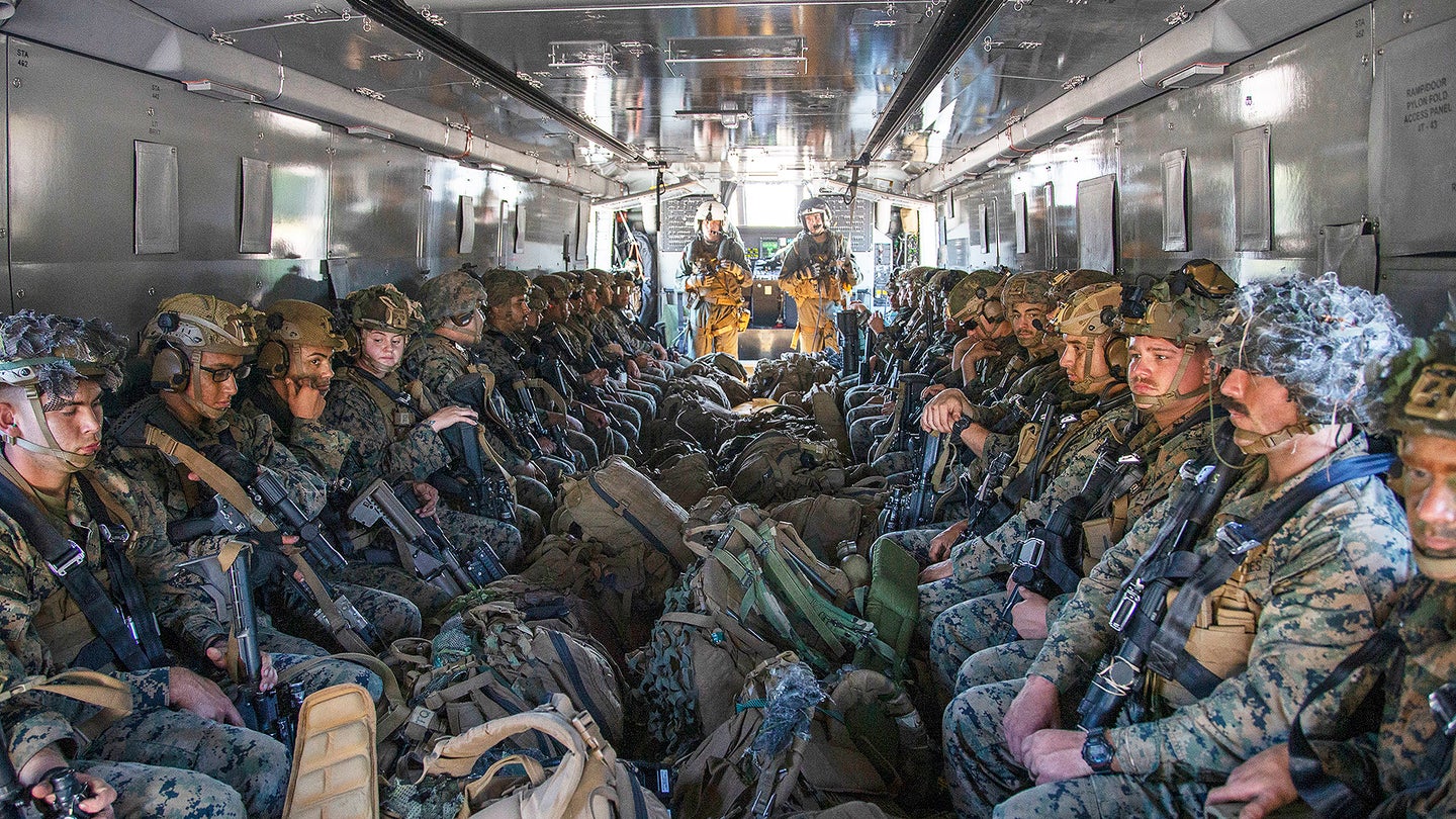 This Is Our First Look Inside A CH-53K King Stallion Fully Loaded With Marines