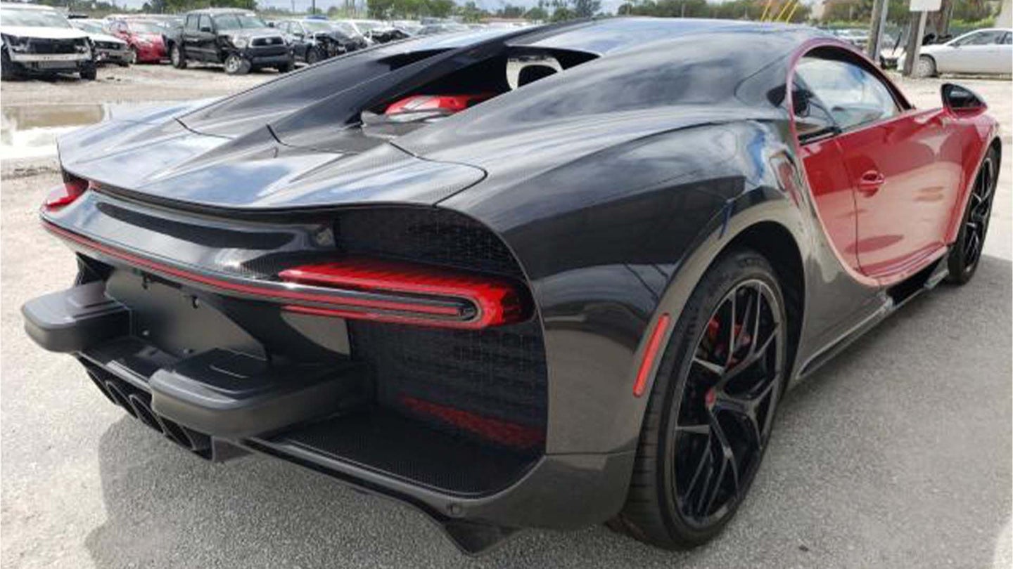 Here&#8217;s How This Bugatti Chiron Wound Up in a Copart Salvage Lot