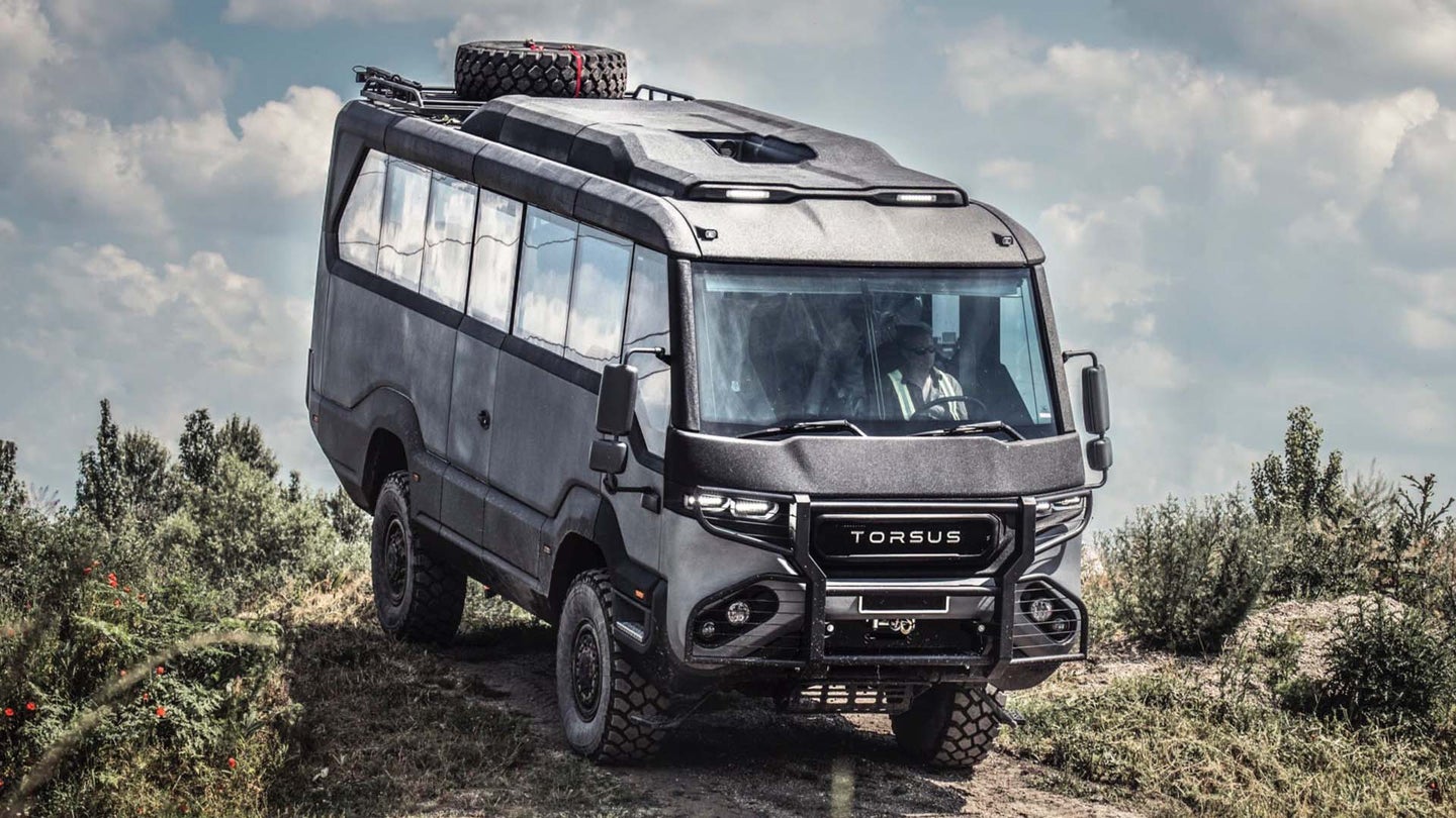 Lifted Torsus Off-Road Bus Comes With Nine-Speed Manual, Seating for 35