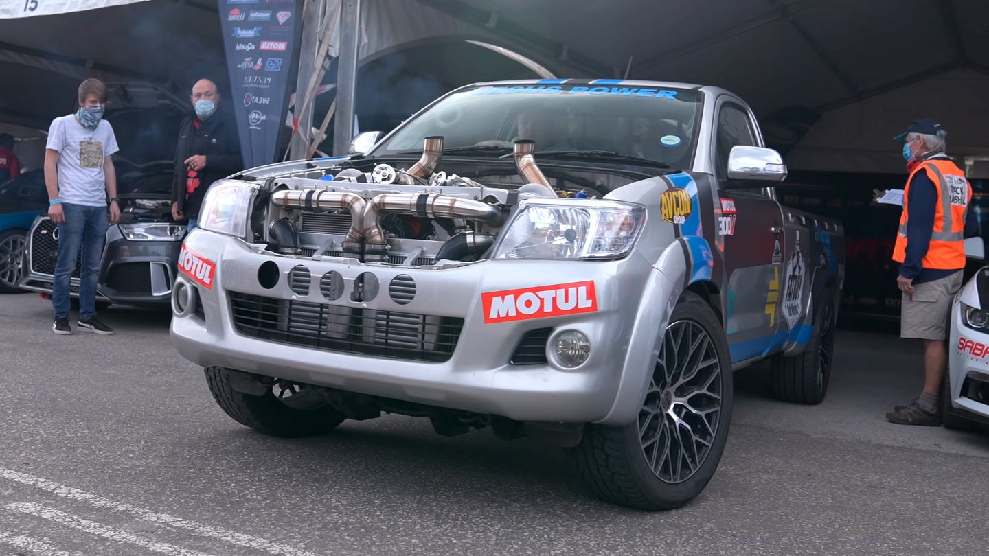 This 539-HP Toyota Hilux Has a V12 From a Toyota Century