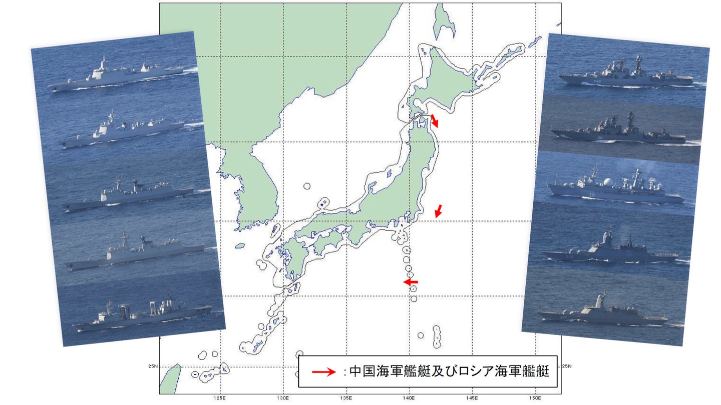 Armada Of 10 Chinese And Russian Warships Is Sailing Around Japan