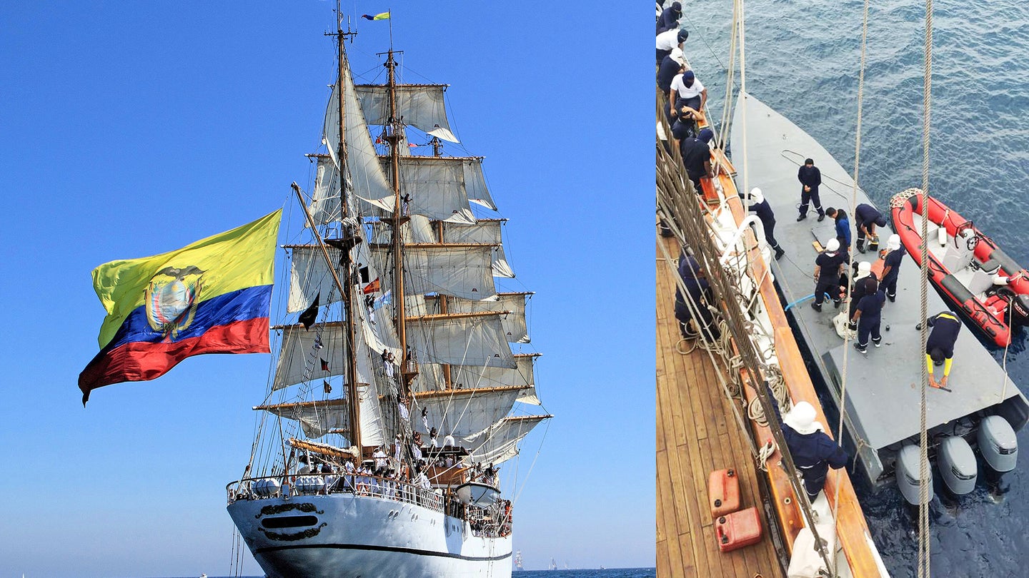 Ecuadorian Navy Sailing Ship Catches Low-Profile Narco Speedboat