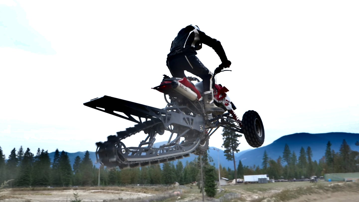Watch This Half-Track Quad Defy Gravity and Power up Hills