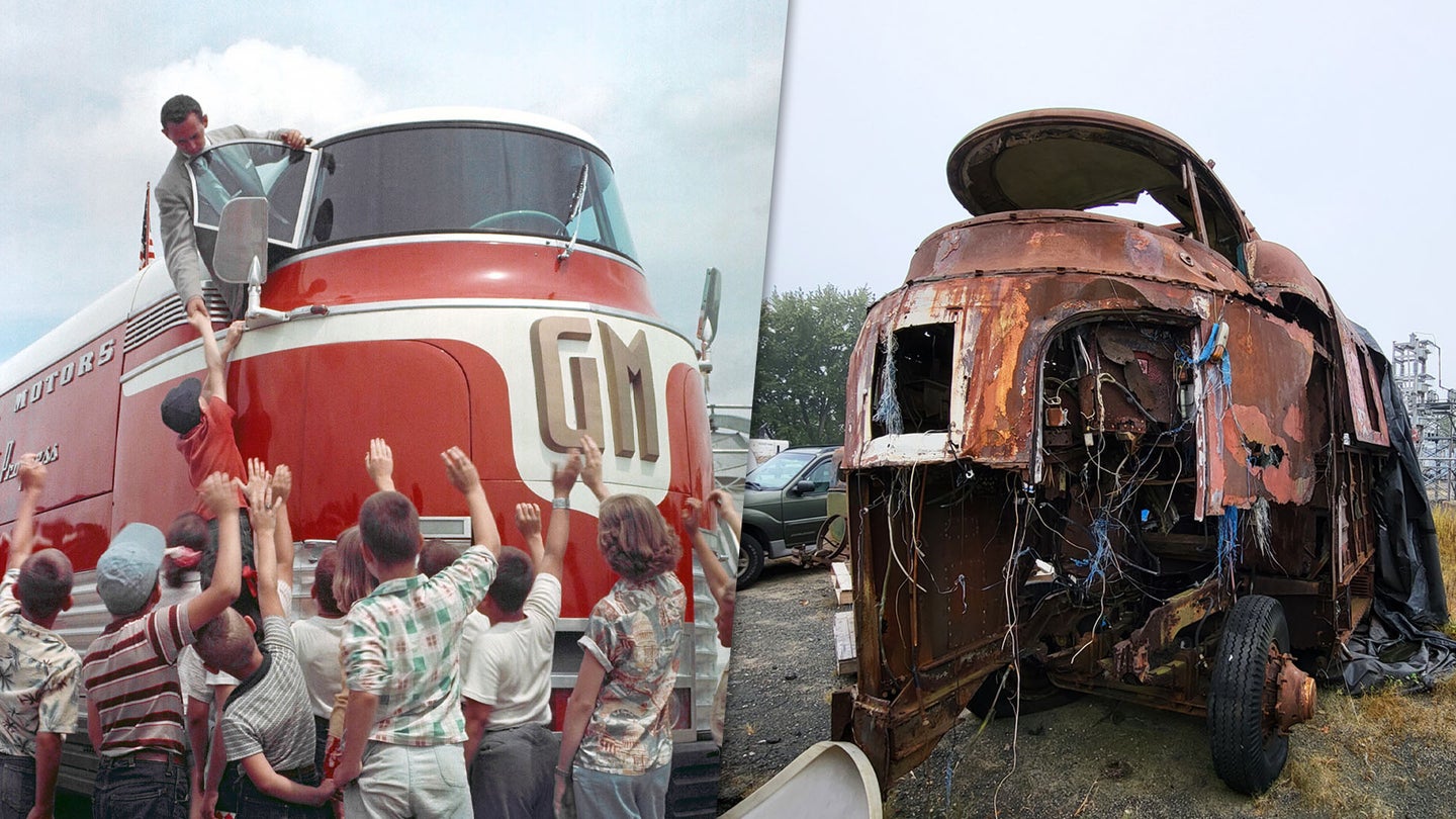This Ultra Rare GM Futurliner Is Rotting Away in a Storage Lot. Here’s How It Got There