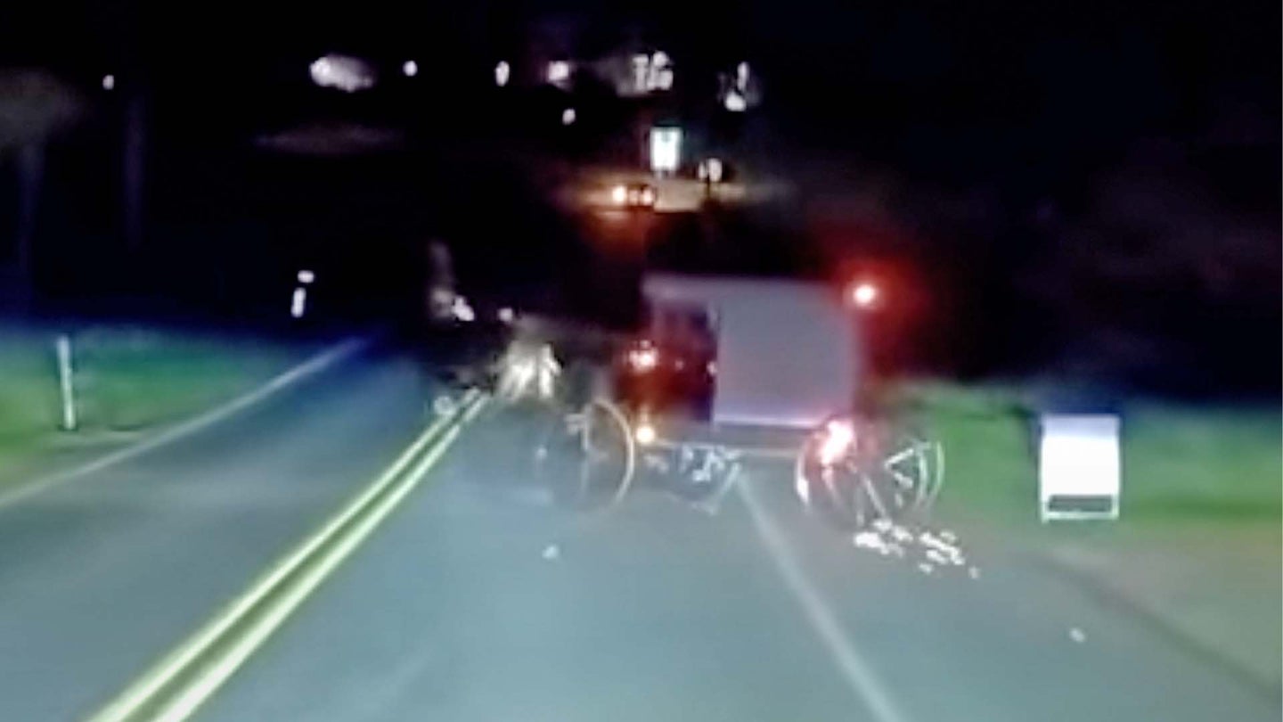 Watch an Amish Horse and Buggy Nail a Sick, Spark-Filled Drift